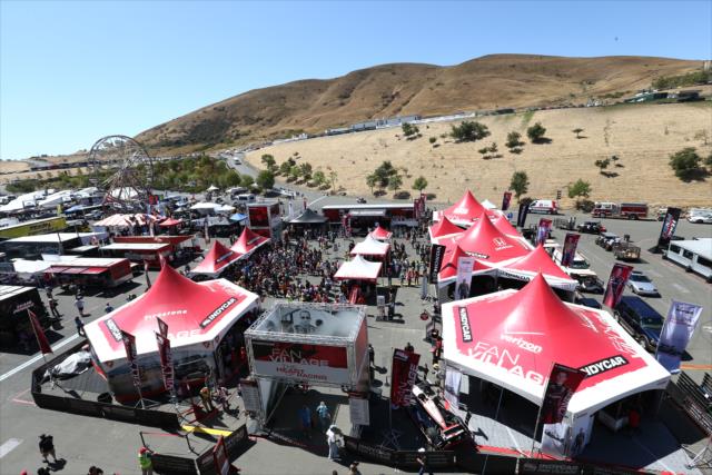 The INDYCAR Fan Village comes to life at Sonoma Raceway -- Photo by: Chris Jones