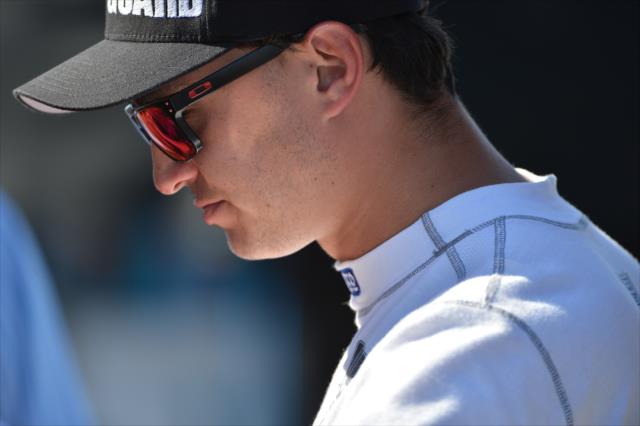 Graham Rahal waits on pit lane prior to practice for the GoPro Grand Prix of Sonoma at Sonoma Raceway -- Photo by: John Cote