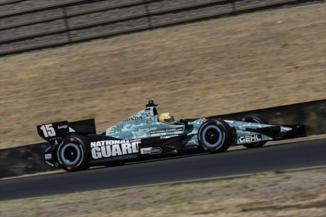 Graham Rahal heads down the backstretch during practice for the GoPro Grand Prix of Sonoma at Sonoma Raceway -- Photo by: Joe Skibinski
