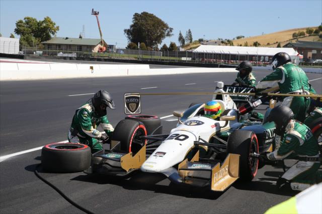 The Ed Carpenter Racing team of Mike Conway go to work during the GoPro Grand Prix of Sonoma at Sonoma Raceway -- Photo by: Chris Jones