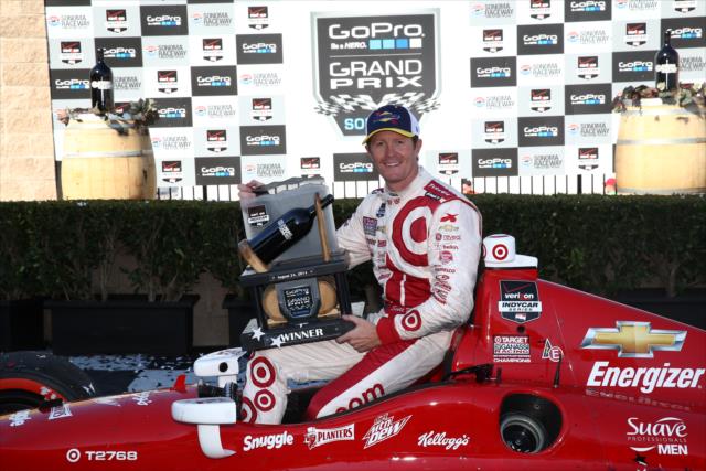 Scott Dixon in Victory Lane after winning the GoPro Grand Prix of Sonoma at Sonoma Raceway -- Photo by: Chris Jones