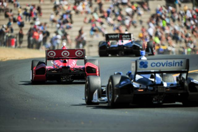 Will Power leads Scott Dixon and Josef Newgarden during the GoPro Grand Prix of Sonoma at Sonoma Raceway -- Photo by: John Cote