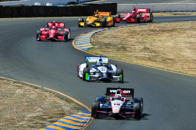 Will Power leads the field through the backstretch esses during the GoPro Grand Prix of Sonoma at Sonoma Raceway -- Photo by: John Cote