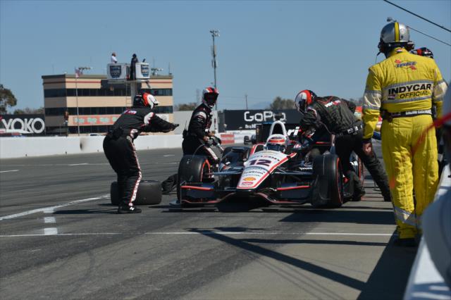 The Team Penske crew of Will Power go to work during the GoPro Grand Prix of Sonoma at Sonoma Raceway -- Photo by: John Cote