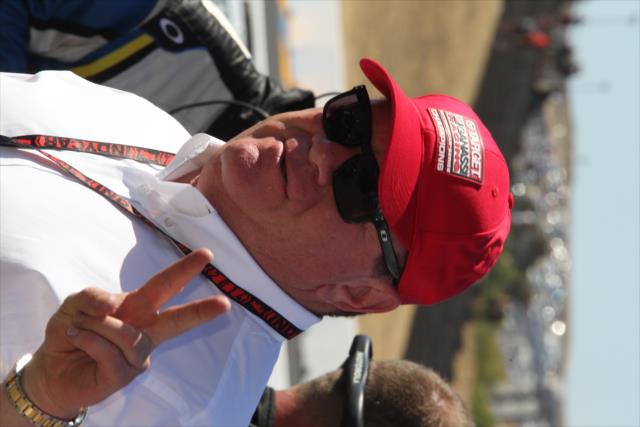 A confident Chip Ganassi during pre-race festivities for the GoPro Grand Prix of Sonoma at Sonoma Raceway -- Photo by: Richard Dowdy