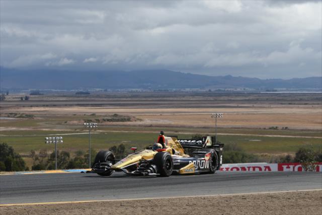 Ryan Briscoe crests the Turn 2 hill during practice for the GoPro Grand Prix of Sonoma at Sonoma Raceway -- Photo by: Chris Jones