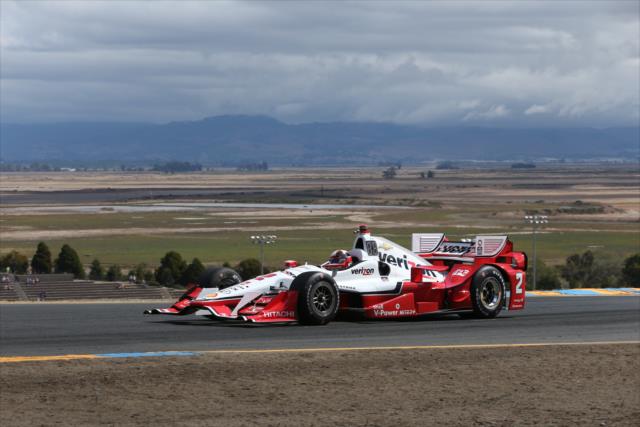 Juan Pablo Montoya crests the Turn 2 hill during practice for the GoPro Grand Prix of Sonoma at Sonoma Raceway -- Photo by: Chris Jones