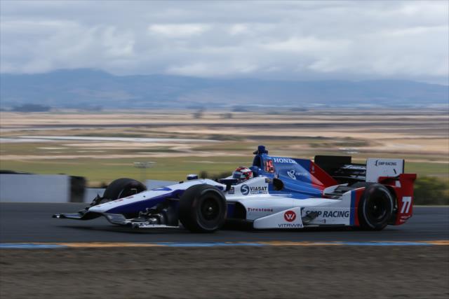Mikhail Aleshin crests the Turn 2 hill during practice for the GoPro Grand Prix of Sonoma at Sonoma Raceway -- Photo by: Chris Jones