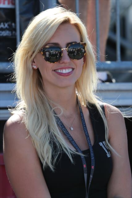 Courtney Force on hand to watch fiance Graham Rahal qualify for the GoPro Grand Prix of Sonoma at Sonoma Raceway -- Photo by: Chris Jones