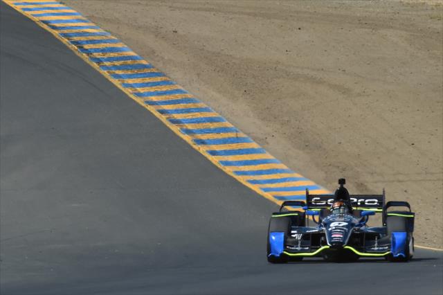 Josef Newgarden sets up for Turn 5 during practice for the GoPro Grand Prix of Sonoma at Sonoma Raceway -- Photo by: Chris Owens