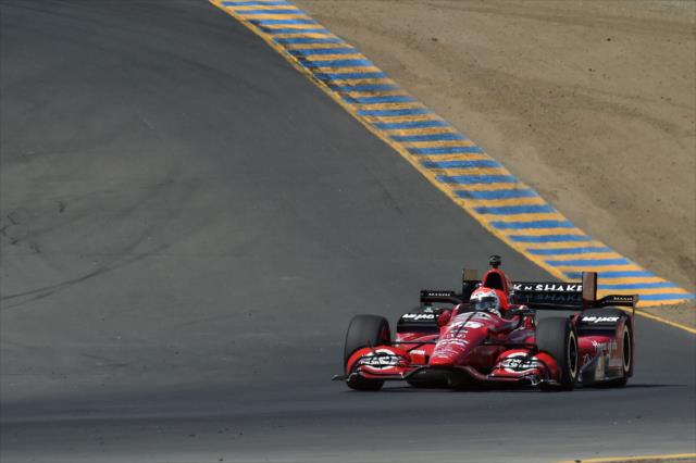Graham Rahal makes his entrance into Turn 5 during practice for the GoPro Grand Prix of Sonoma at Sonoma Raceway -- Photo by: Chris Owens