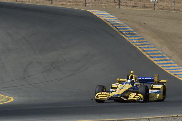 Marco Andretti makes his entrance into Turn 5 during practice for the GoPro Grand Prix of Sonoma at Sonoma Raceway -- Photo by: Chris Owens