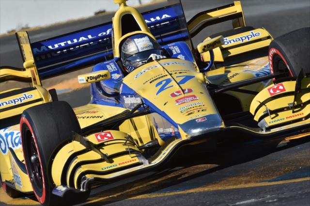 Marco Andretti exits the Turn 9A chicane complex during qualifications for the GoPro Grand Prix of Sonoma at Sonoma Raceway -- Photo by: Chris Owens