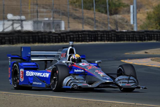 Oriol Servia makes his way toward Turn 10 during practice for the GoPro Grand Prix of Sonoma at Sonoma Raceway -- Photo by: John Cote