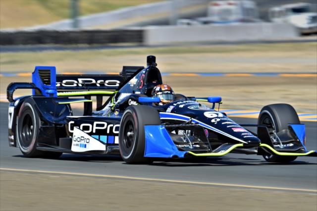 Josef Newgarden sets sail toward Turn 10 during practice for the GoPro Grand Prix of Sonoma at Sonoma Raceway -- Photo by: John Cote