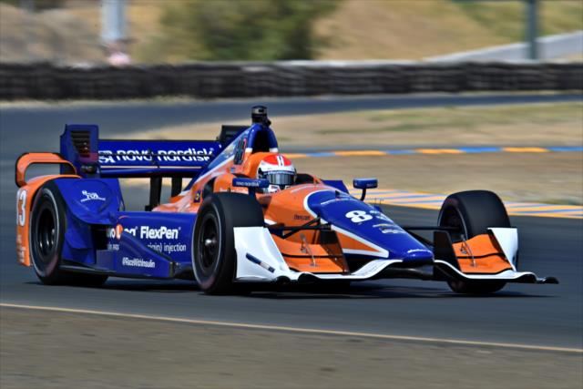 Charlie Kimball sets sail toward Turn 10 during practice for the GoPro Grand Prix of Sonoma at Sonoma Raceway -- Photo by: John Cote