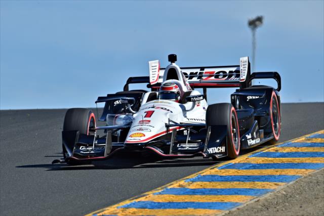 Will Power crests the Turn 3 hill during practice for the GoPro Grand Prix of Sonoma at Sonoma Raceway -- Photo by: John Cote