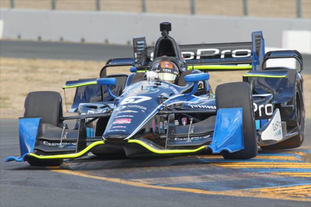 Josef Newgarden apexes the Turn 9A chicane during practice for the GoPro Grand Prix of Sonoma at Sonoma Raceway -- Photo by: Richard Dowdy