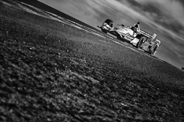 Simon Pagenaud crests the Turn 3 hill during qualifications for the GoPro Grand Prix of Sonoma at Sonoma Raceway -- Photo by: Shawn Gritzmacher