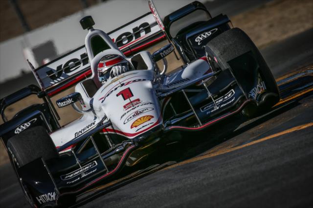 Will Power exits the Turn 9A chicane complex during qualifications for the GoPro Grand Prix of Sonoma at Sonoma Raceway -- Photo by: Shawn Gritzmacher