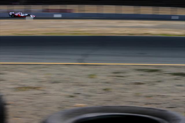 Simon Pagenaud sets up for the Turn 9 chicane complex during practice for the GoPro Grand Prix of Sonoma at Sonoma Raceway -- Photo by: Shawn Gritzmacher