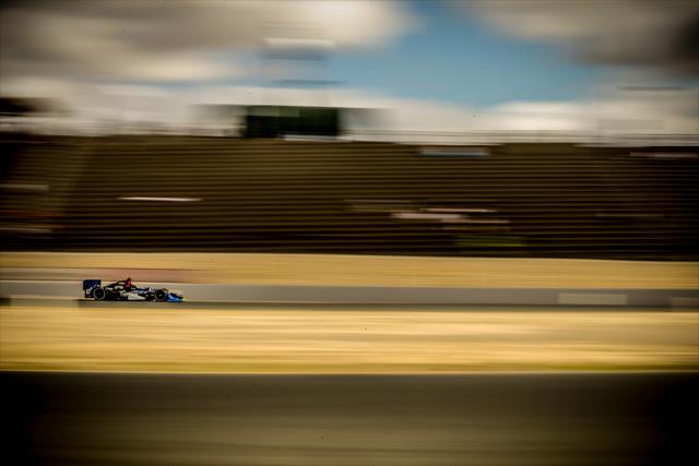 Josef Newgarden sets up for the Turn 9 chicane complex during practice for the GoPro Grand Prix of Sonoma at Sonoma Raceway -- Photo by: Shawn Gritzmacher