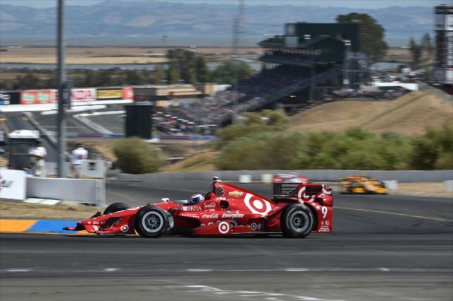 Scott Dixon navigates the Turn 7 hairpin during the GoPro Grand Prix of Sonoma -- Photo by: Chris Owens