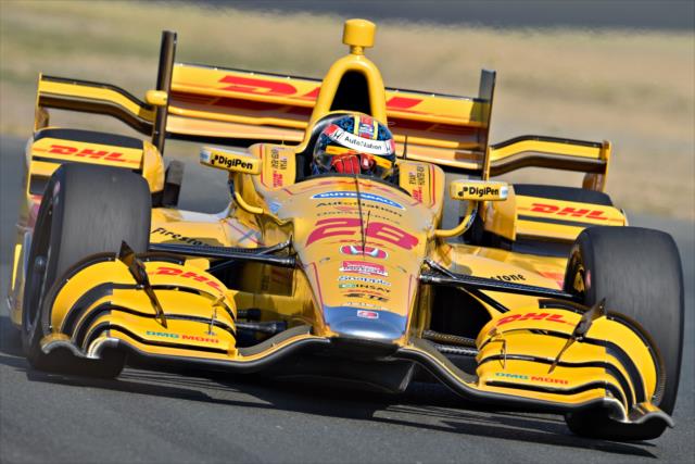 Ryan Hunter-Reay navigates the Turn 9/9A chicane during the final practice for the GoPro Grand Prix of Sonoma at Sonoma Raceway -- Photo by: John Cote