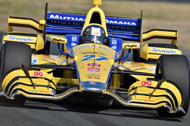 Marco Andretti navigates the Turn 9/9A chicane during the final practice for the GoPro Grand Prix of Sonoma at Sonoma Raceway -- Photo by: John Cote