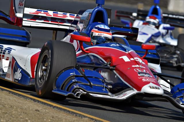 Takuma Sato navigates the Turn 9/9A chicane during the final practice for the GoPro Grand Prix of Sonoma at Sonoma Raceway -- Photo by: John Cote