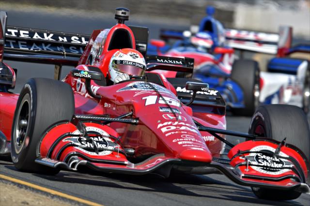 Graham Rahal navigates the Turn 9/9A chicane during the final practice for the GoPro Grand Prix of Sonoma at Sonoma Raceway -- Photo by: John Cote