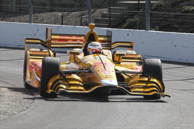 Ryan Hunter-Reay enters pit lane during the final practice for the GoPro Grand Prix of Sonoma at Sonoma Raceway -- Photo by: Richard Dowdy