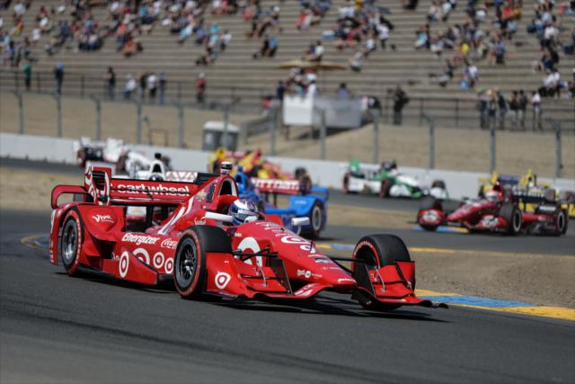 Scott Dixon exits the Turn 9/9A chicane complex during the GoPro Grand Prix of Sonoma -- Photo by: Shawn Gritzmacher