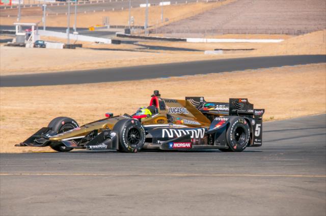Indy Lights rookie Andre Negrao sets up for the esses during the open test at Sonoma Raceway -- Photo by: Mike Finnegan