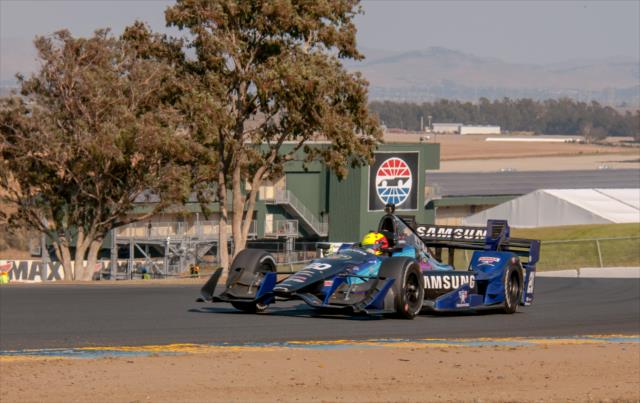 Spencer Pigot exits Turn 2 during the open test at Sonoma Raceway -- Photo by: Mike Finnegan