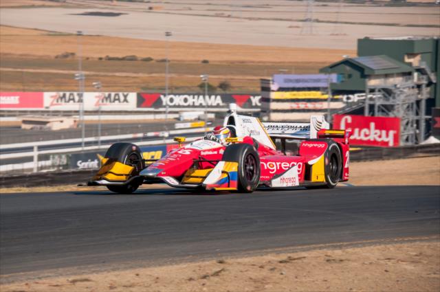Carlos Munoz exits Turn 2 during the open test at Sonoma Raceway -- Photo by: Mike Finnegan