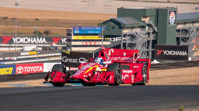 Scott Dixon exits Turn 2 during the open test at Sonoma Raceway -- Photo by: Mike Finnegan
