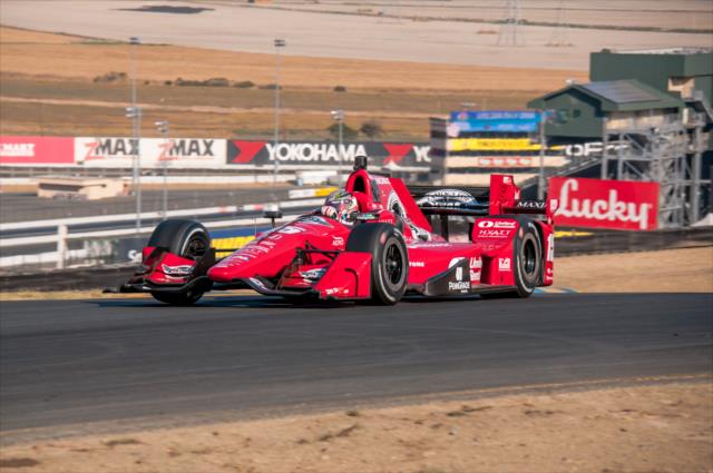 Graham Rahal exits Turn 2 during the open test at Sonoma Raceway -- Photo by: Mike Finnegan