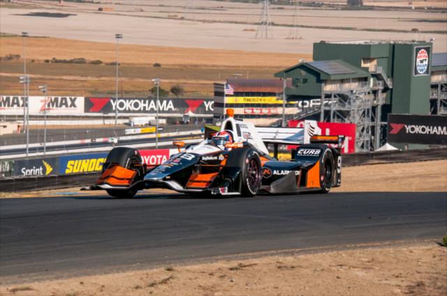 Alexander Rossi exits Turn 2 during the open test at Sonoma Raceway -- Photo by: Mike Finnegan