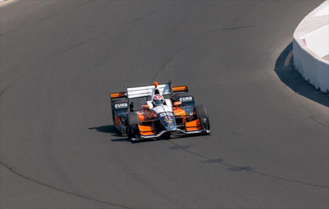 Alexander Rossi sets up for Turn 1 during the open test at Sonoma Raceway -- Photo by: Mike Finnegan