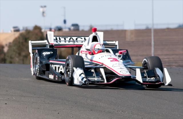 Helio Castroneves on course during the open test at Sonoma Raceway -- Photo by: Mike Finnegan