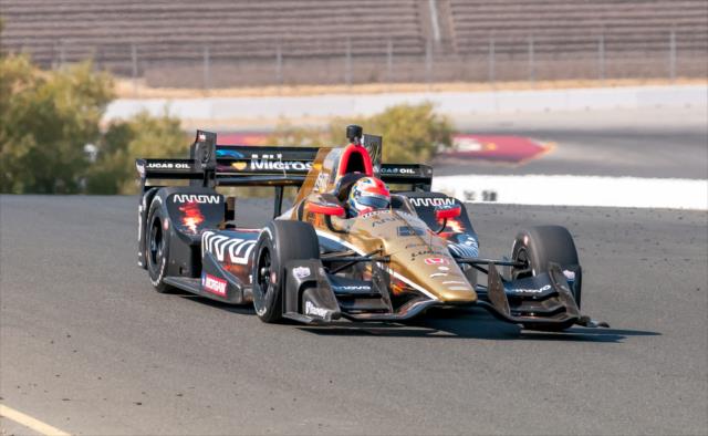 James Hinchcliffe on course during the open test at Sonoma Raceway -- Photo by: Mike Finnegan