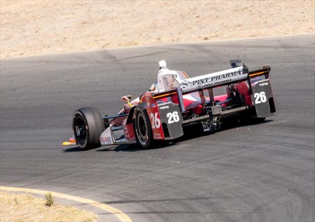 Carlos Munoz dives into the carousel during the open test at Sonoma Raceway -- Photo by: Mike Finnegan