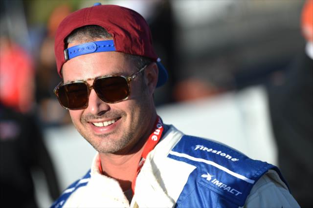 Actor Taylor Kinney gets ready for his two-seater ride this morning at Sonoma Raceway -- Photo by: Chris Owens