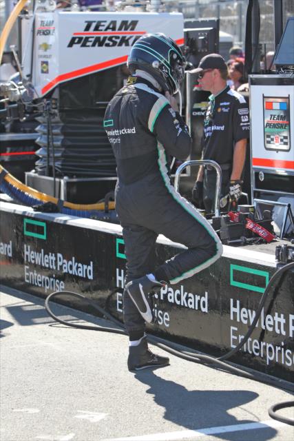 Simon Pagenaud gets warmed up prior to the final warmup for the GoPro Grand Prix of Sonoma at Sonoma Raceway -- Photo by: Richard Dowdy