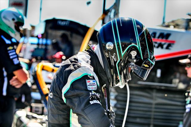 Simon Pagenaud gets ready along pit lane prior to the final warmup for the GoPro Grand Prix of Sonoma at Sonoma Raceway -- Photo by: Richard Dowdy