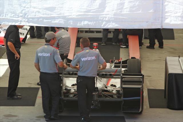 The No. 12 Verizon Chevrolet of Will Power rolls into Technical Inspection prior to the GoPro Grand Prix of Sonoma -- Photo by: Richard Dowdy