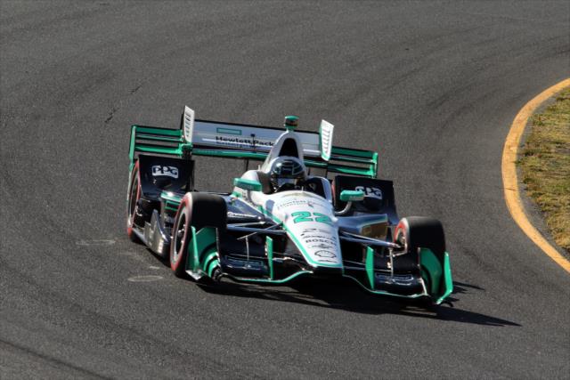 Simon Pagenaud rounds into the Turn 6 Carousel during the GoPro Grand Prix of Sonoma -- Photo by: Richard Dowdy