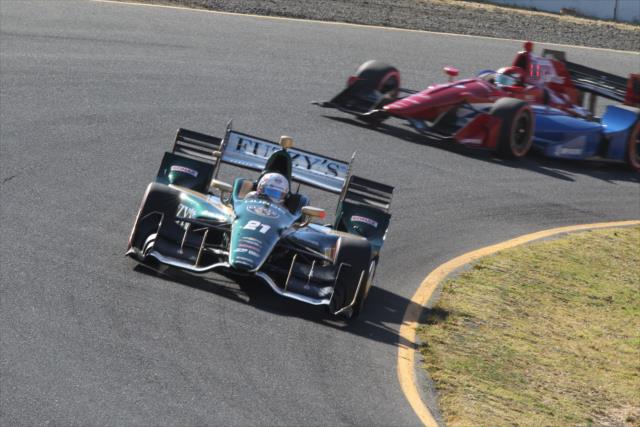 Josef Newgarden enters the Turn 6 Carousel during the GoPro Grand Prix of Sonoma -- Photo by: Richard Dowdy