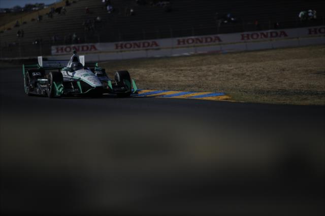 Simon Pagenaud navigates the Turn 8 backstretch esses during the GoPro Grand Prix of Sonoma -- Photo by: Shawn Gritzmacher
